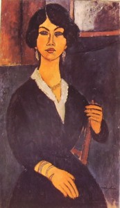 Modigliani: L'algerina Almaisa seduta, cm. 92 x 54, Proprietà privata, Basilea.